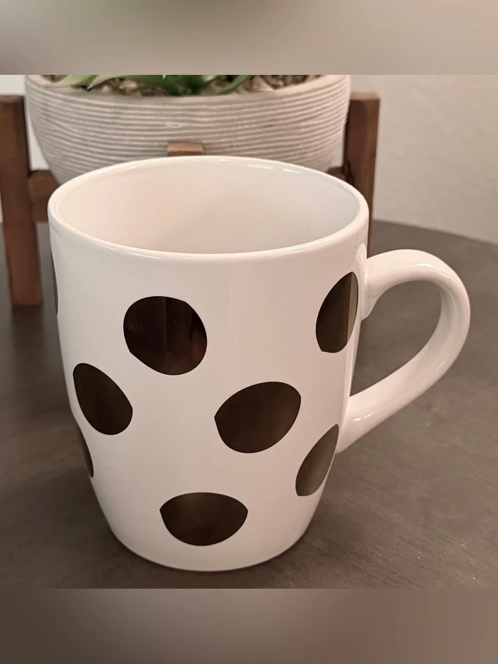 Set of 3 Mugs~ 2 XL Gold Polkadot Mugs & 1 M Dream Mug